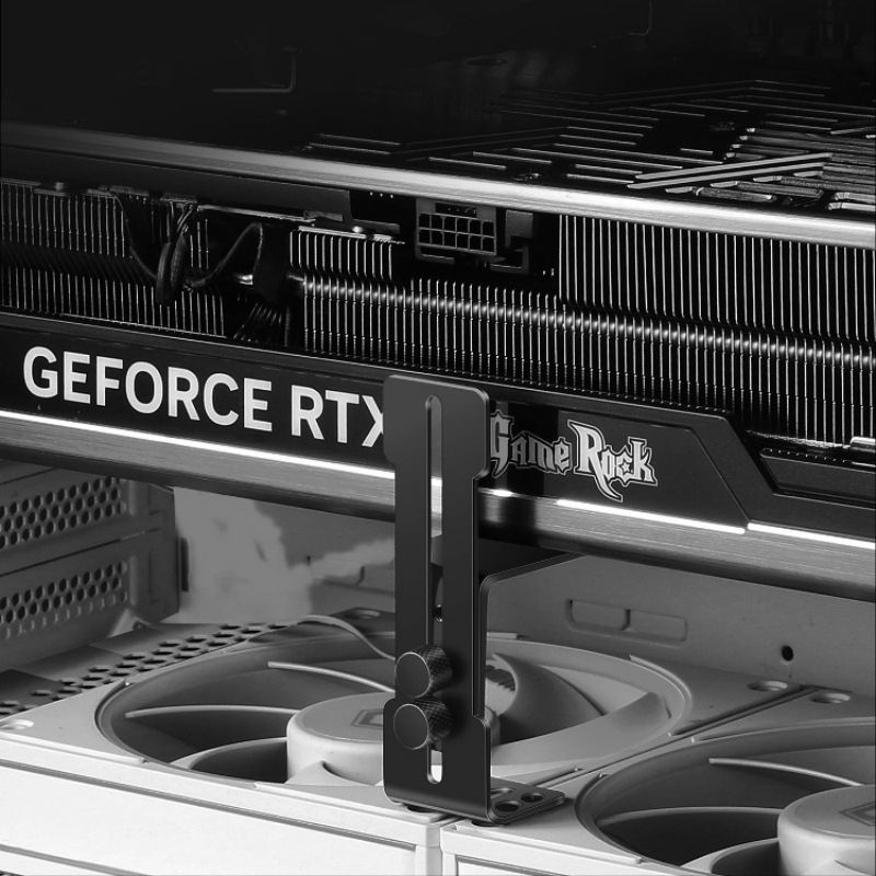 Videokaardi tugiraam merevaatega toa šassii ventilaatori asend fikseeritud metallist reguleeritav kronstein ventilaatori longuse vältimiseks