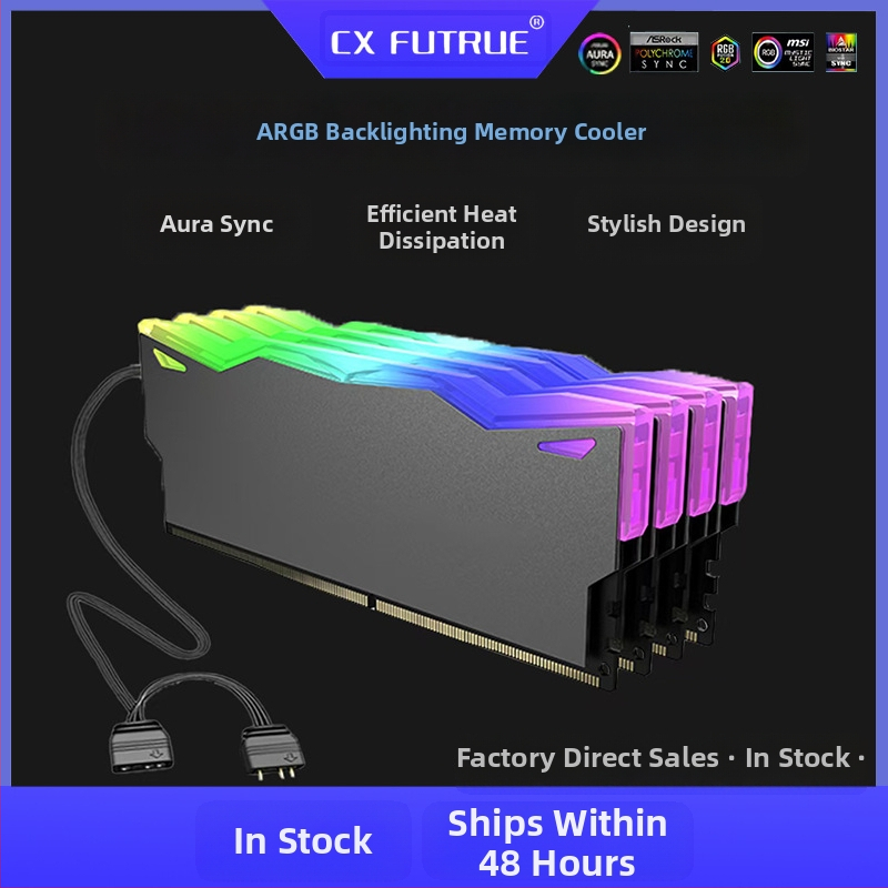Lauaarvuti Argb mälumooduli jahutusvest, Aura Synciga ühilduv Ddr4/Ddr5 mälumoodul, lai/kitsas jahutusradiaator