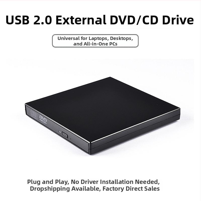 Unitate optică externă USB pentru notebook, desktop, DVD/CD, computer extern, scriere și citire mobilă, 2.0, cu compatibilitate puternică