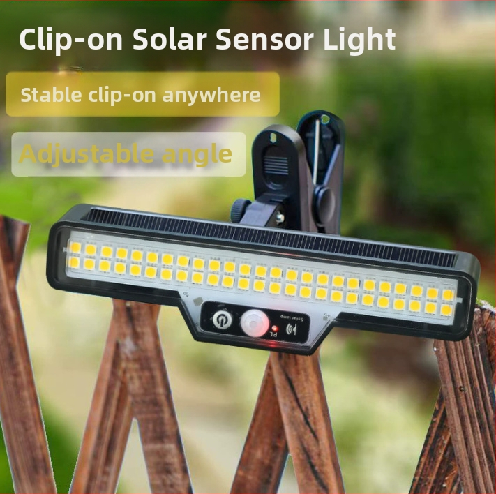 Nova solarna lampa s kopčom, vanjska indukcijska lampa za ljudsko tijelo, zidna lampa s kopčom, praktična instalacija, kamperska lampa za hitne slučajeve