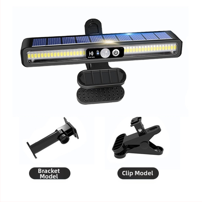 Nova solarna lampa s kopčom, vanjska indukcijska lampa za ljudsko tijelo, zidna lampa s kopčom, praktična instalacija, kamperska lampa za hitne slučajeve