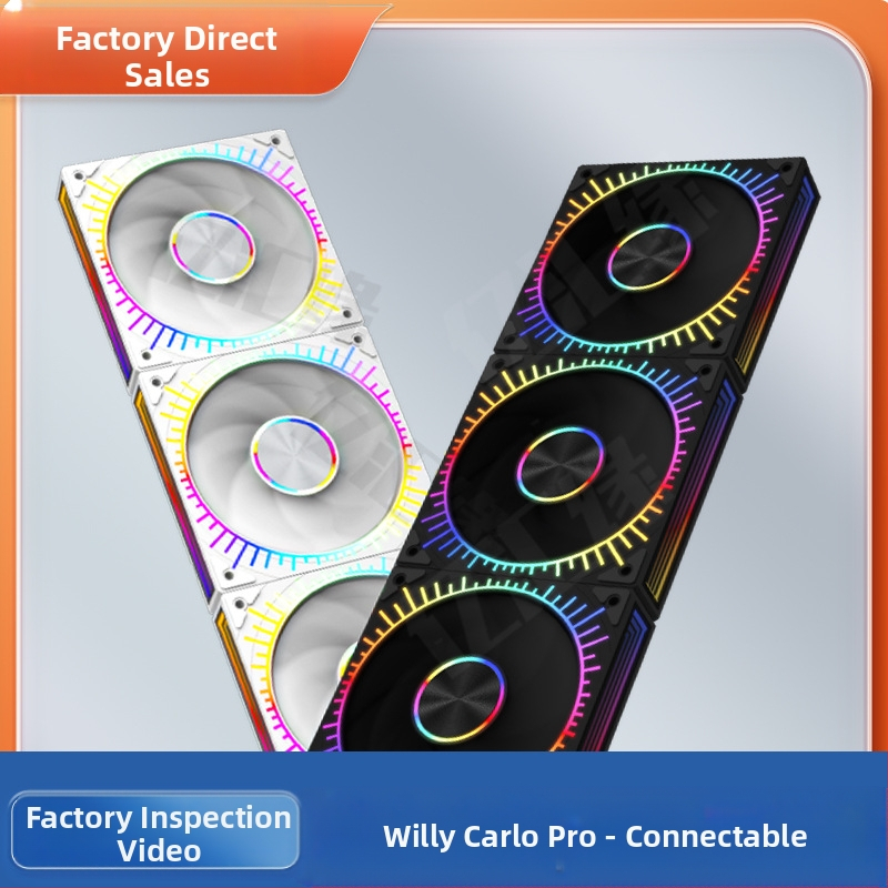 Uus päikesejumala traadita splaissingu prisma 4 jumalavalgusega sünkroonne ARGB šassii merevaatega ruumijahutusventilaator 12cm