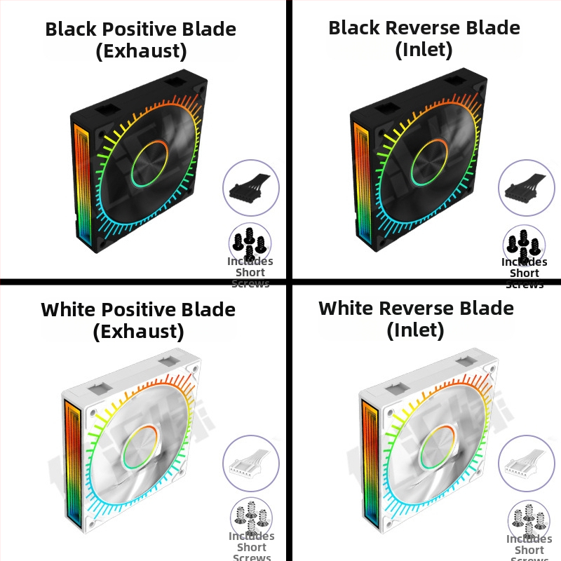 Uus päikesejumala traadita splaissingu prisma 4 jumalavalgusega sünkroonne ARGB šassii merevaatega ruumijahutusventilaator 12cm