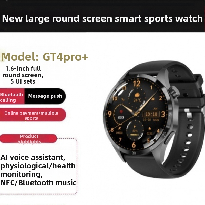 Nutikell Uus GT4pro Top uue meeste multifunktsionaalse veekindla sporditelefoniga, suure ekraaniga, ülipika ooterežiimiga