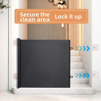 Teleskopisks mājdzīvnieku žogs pret kaķu izskriešanu no vārtiem, starpsienu žogs, durvis, kaķu durvis, piekļuves durvis, kaķu barjera