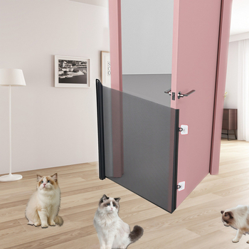 Teleskopisks mājdzīvnieku žogs pret kaķu izskriešanu no vārtiem, starpsienu žogs, durvis, kaķu durvis, piekļuves durvis, kaķu barjera