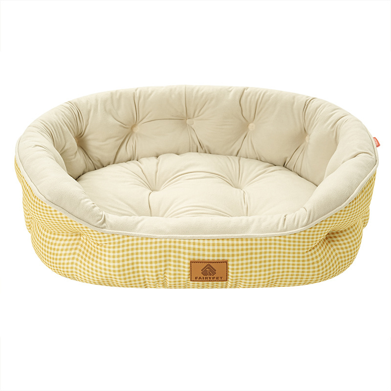 Kutyakennel Hordó Típusú Négy Évszakos Univerzális Kisállatkennel Kutya Alvószőnyeg Kockás Egyszerű Kisállatkennel Alvókennel