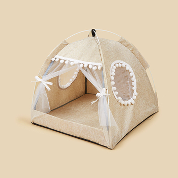 Σκηνή κατοικίδιων Four Seasons Universal, αφαιρούμενη και πλενόμενη υφασμάτινη φωλιά για γάτες και σκύλους, καλοκαιρινή, αναπνεύσιμη, πτυσσόμενη, χονδρική