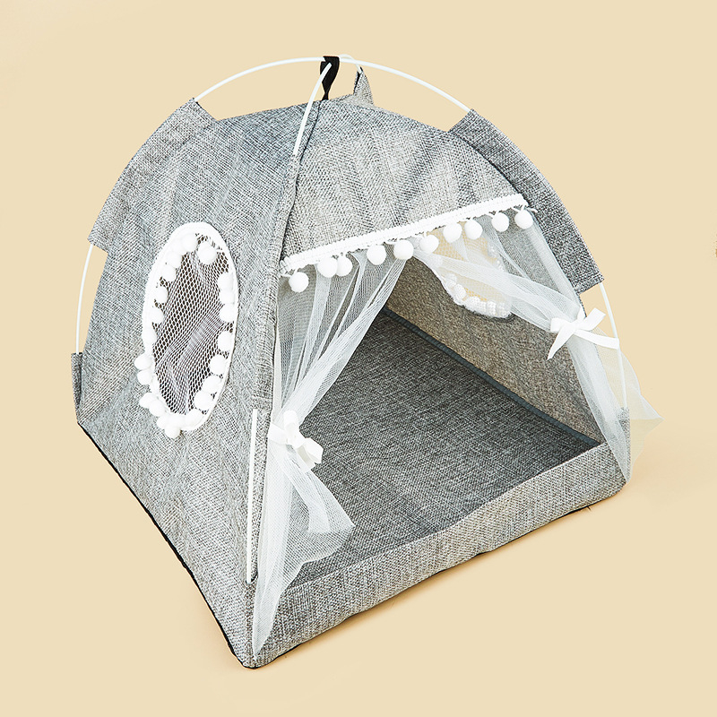 Four Seasons universaalne lemmikloomatelk, eemaldatav ja pestav kangast kassi- ja koerapesa, suvine hingav kokkupandav kassimajja, hulgimüük