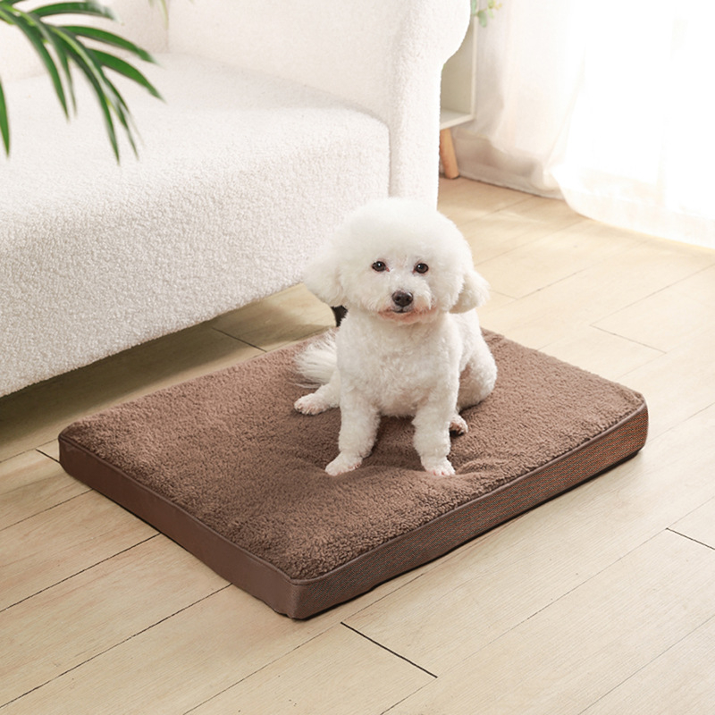 Új, kivehető és mosható alpaka matrac kis és nagy kutyáknak, téli meleg kennel, kifejezetten kisállatok alvásához