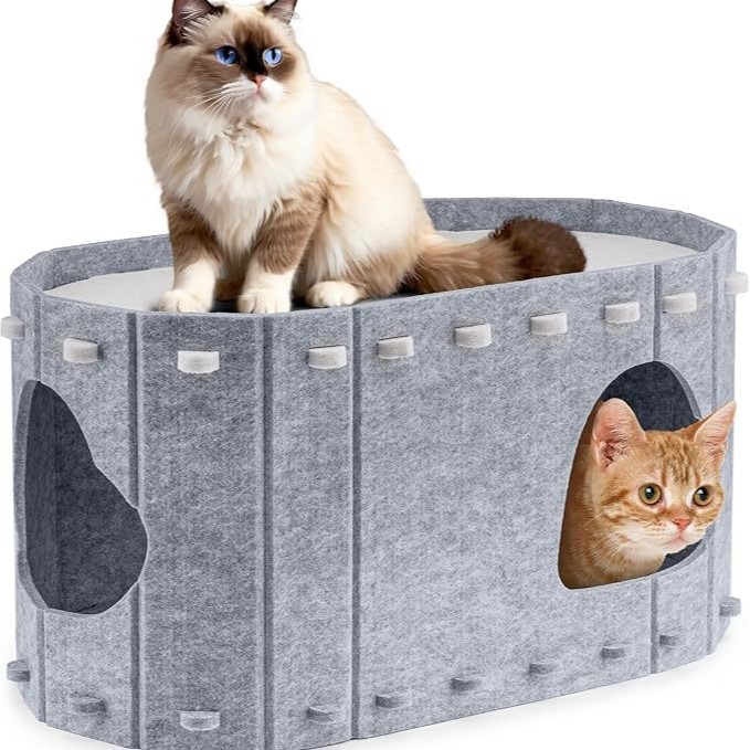 Tengerentúli macskafészek, határokon átnyúló filc macskafészek, népszerű macskafészek, karcálló és dörzsálló, univerzális macskafészek minden évszakra, levehető és mosható