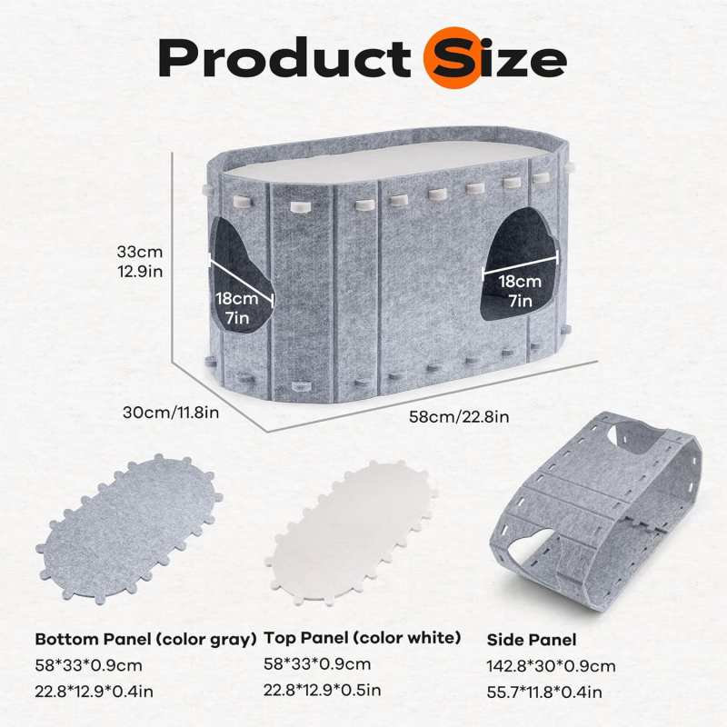 Tengerentúli macskafészek, határokon átnyúló filc macskafészek, népszerű macskafészek, karcálló és dörzsálló, univerzális macskafészek minden évszakra, levehető és mosható