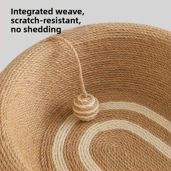 Λεκάνη ξυσίματος για γάτες από σιζάλ, ανθεκτική στη φθορά, χωρίς ψίχουλα, ενσωματωμένη φωλιά για γάτες, ανθεκτική στις γρατσουνιές, εξαιρετικά μεγάλη λεκάνη ξυσίματος για γάτες, παιχνίδι για γάτες