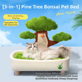 Gamykliniai vasaros kačiukai niekina pušies integruotą keturių sezonų universalų ss katės lizdą, katės draskymo lentą, atsparią dilimui, katės lizdą, nuimamą ir plaunamą.