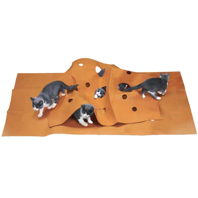 Macska alagút macska labirintus kisállat macska ügyességi edzőszőnyeg macskajáték tépőszőnyeg macskaalom szőnyeg filc kisállat univerzális