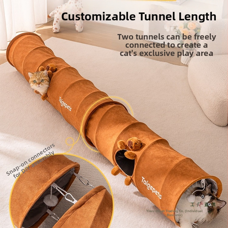 Котешко тунелно гнездо за котки, универсално за всички сезони, котешки тунелен подслон, лятно гнездо за спане за млади котки, домашни любимци и градинарски любимци