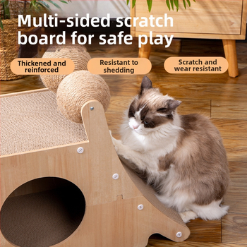 Macskafészek integrált függőleges szizálgolyó kopásálló karcálló kisállat-kellékek macskajáték