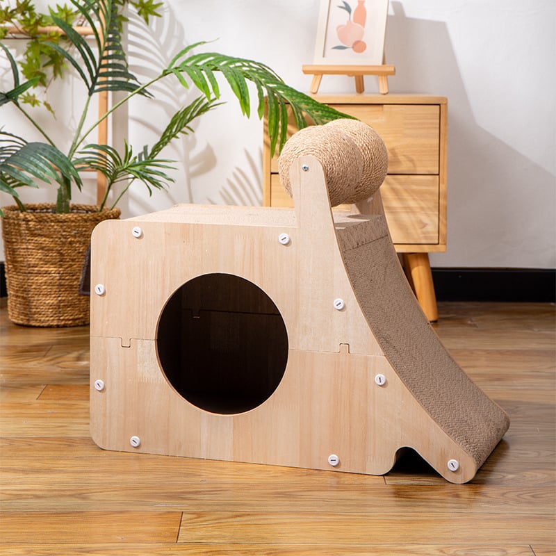 Macskafészek integrált függőleges szizálgolyó kopásálló karcálló kisállat-kellékek macskajáték