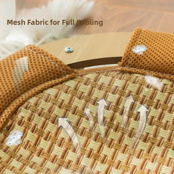 Κρεβάτι γάτας Φωλιά γάτας Καλοκαιρινή αιώρα με χαλάκι από ρατάν Κρεμαστό καλάθι γάτας Αιώρα κατοικίδιων Εκτός εδάφους Στρατιωτικό κρεβάτι Καναπές γάτας τεσσάρων εποχών