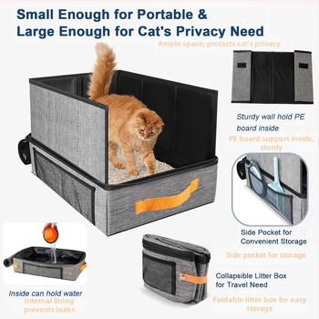 Άμμος για γάτες ταξιδιού Αδιάβροχη και στεγανή άμμος για γάτες Φορητή πτυσσόμενη άμμος για γάτες με αντιολισθητική προστασία Amazon Spot Wholesale