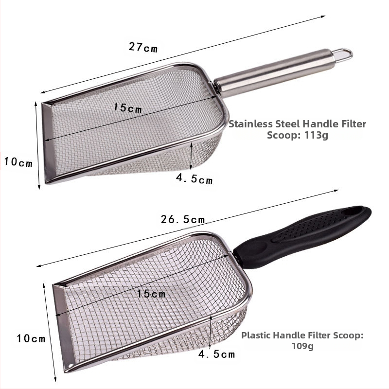 Лопатка за котешка тоалетна от неръждаема стомана, бентонит, рутин, пилешки котешки ака, минерален пясък, филтър за акане, лопата за пясък, инструмент за събиране на домашни акане