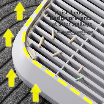 Στρώμα άμμου γάτας Διπλό φίλτρο Λεκάνη άμμου γάτας Τραπέζι άμμου γενικής χρήσης Διαρροές κατά των πιτσιλιών Στρώμα ελέγχου κατά του ναρκωτικού Είδη κατοικίδιων ζώων για γάτες