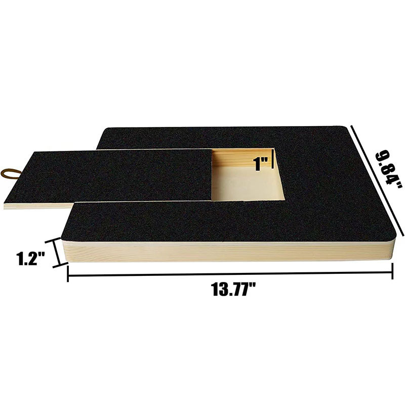 Határokon átnyúló macska- és kutyakarom-kaparó, fából készült kutyaköröm-kaparó, kihúzható és javítható köröm-kisállat-kellékek csiszolópapírral ellátott kaparódeszka