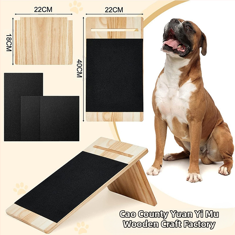 Határokon átnyúló macska- és kutyakarom-kaparó, fából készült kutyaköröm-kaparó, kihúzható és javítható köröm-kisállat-kellékek csiszolópapírral ellátott kaparódeszka