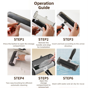 Piiriülene hulgimüügikarvad koertele ja kassidele, kleepuvate karvadega lemmikloomakammide puhastamine, elektrostaatiline rullkamm lemmikloomadele