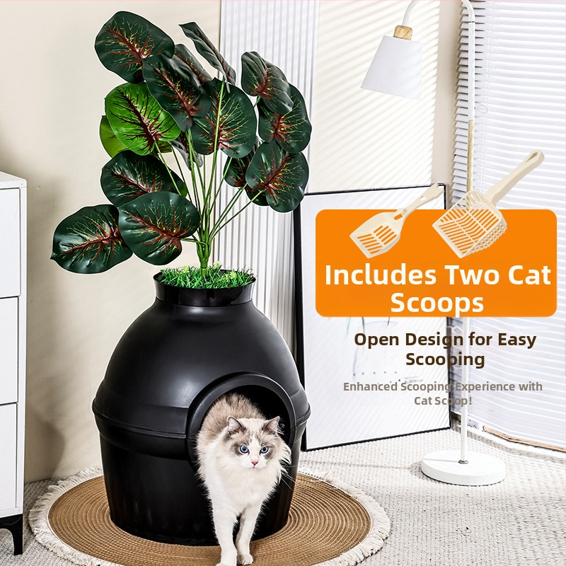 Amazon Pet Cat Nest mačacia podstielka uzavretá zelená rastlina extra veľká protišpičatá vila pre mačky neutrálna pre všetky ročné obdobia