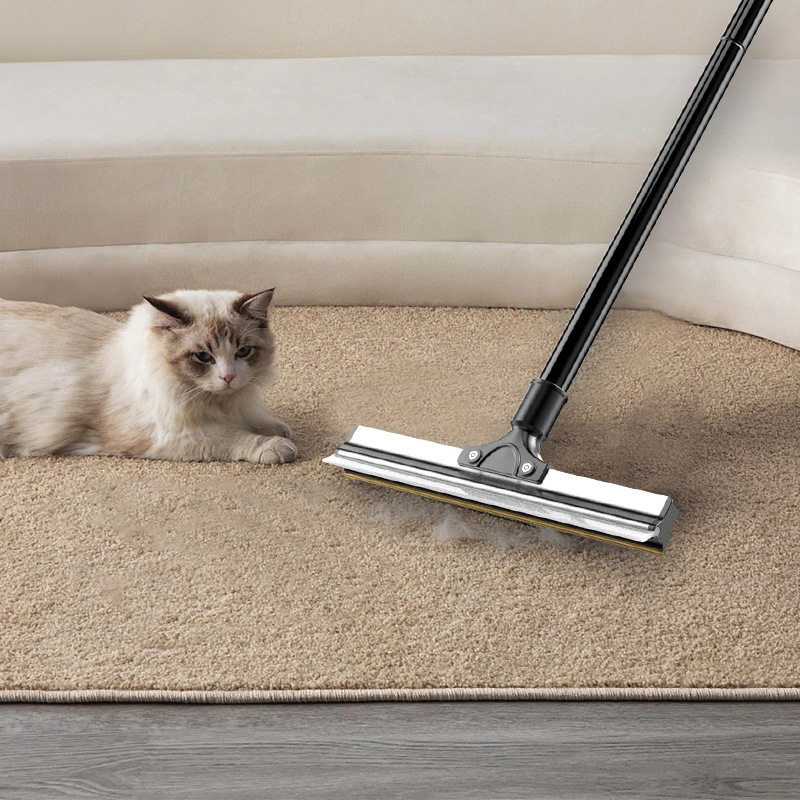 Нова четка за обезкосмяване „две в едно“ с дълга дръжка, прибираща се самобръсначка за домашни любимци, многофункционална самобръсначка за килими