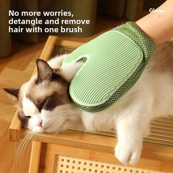 Piiriüleselt populaarsed lemmikloomade hoolduskindad kassidele, 2-ühes karvaeemaldus ja massaaž, hulgimüügis karvaeemaldus