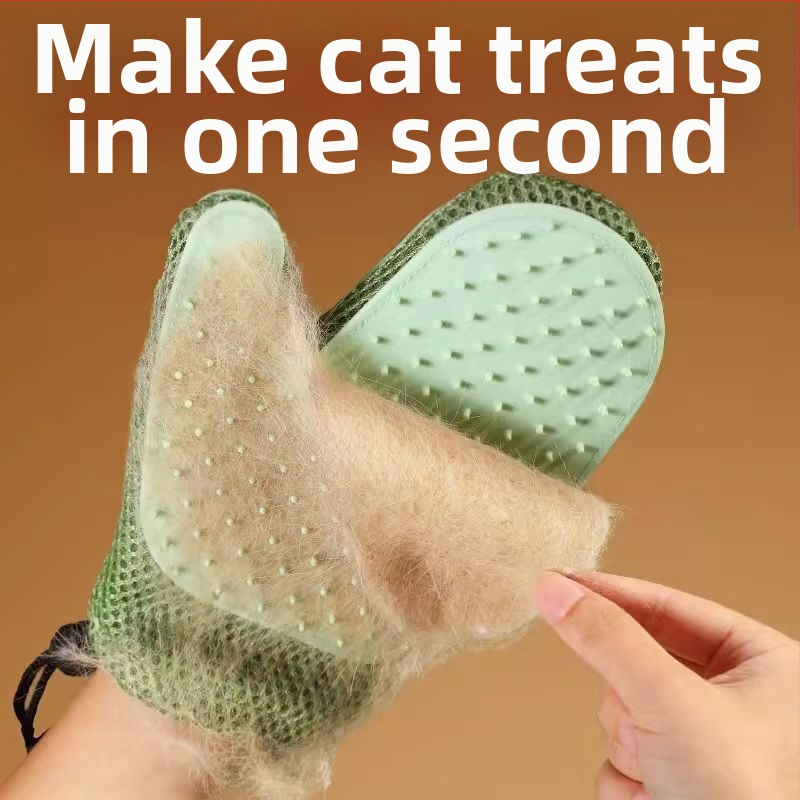 Piiriüleselt populaarsed lemmikloomade hoolduskindad kassidele, 2-ühes karvaeemaldus ja massaaž, hulgimüügis karvaeemaldus