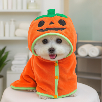 ✅ Teddy Ruhák Bichon Kisállat Köntös Macska és Kutya Fürdőtörölköző Ruhák Kisállat Aranyos Halloween Karácsonyi Ruhák