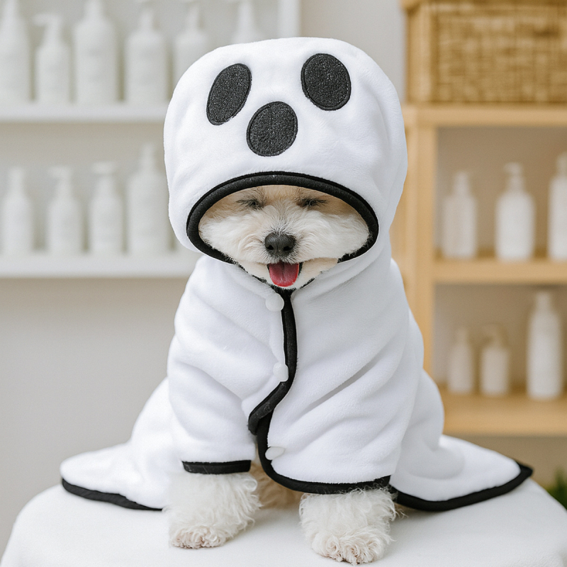 ✅ Teddy Ruhák Bichon Kisállat Köntös Macska és Kutya Fürdőtörölköző Ruhák Kisállat Aranyos Halloween Karácsonyi Ruhák