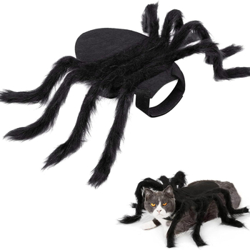 Απόκριες μαύρη αράχνη σκύλος μεταμόρφωση ρούχα γάτα κατοικίδιο ζώο διακόσμηση δημιουργικό τρόμου αστείο μικρό μεγάλο σκυλί γάτα