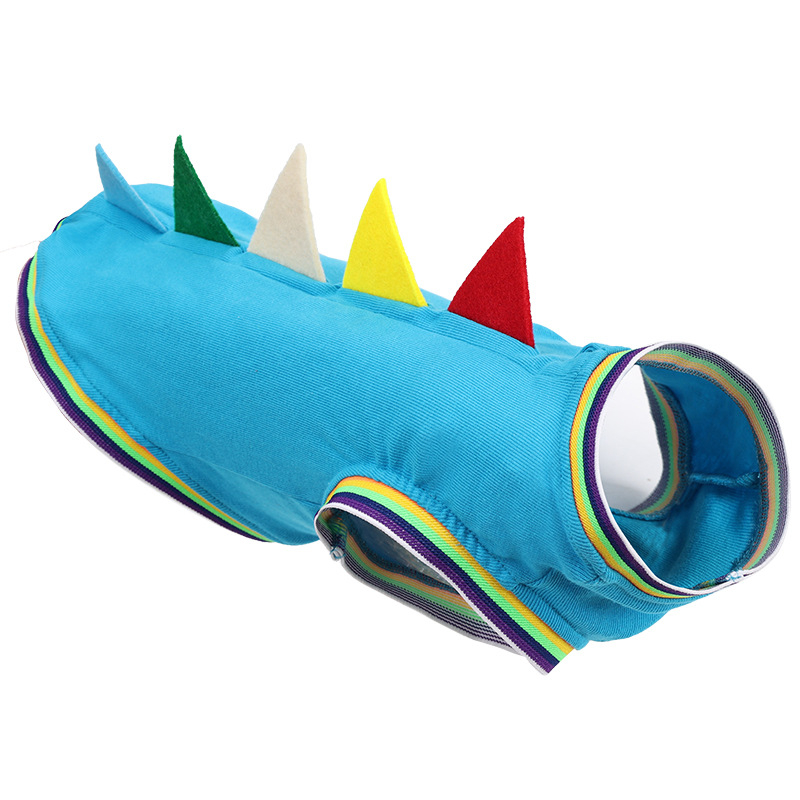 Határokon átnyúló dinoszaurusz kutyáknak való négylábú ruházat, különleges ruházat tacskóknak, aranyos dinoszaurusz alakú tavaszi és nyári új kisállatruházat