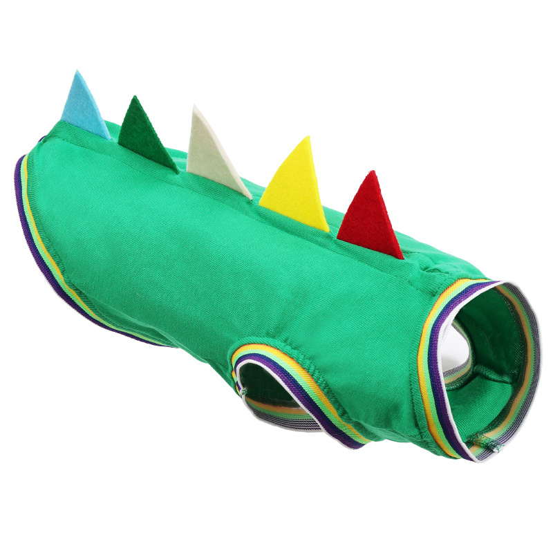 Határokon átnyúló dinoszaurusz kutyáknak való négylábú ruházat, különleges ruházat tacskóknak, aranyos dinoszaurusz alakú tavaszi és nyári új kisállatruházat