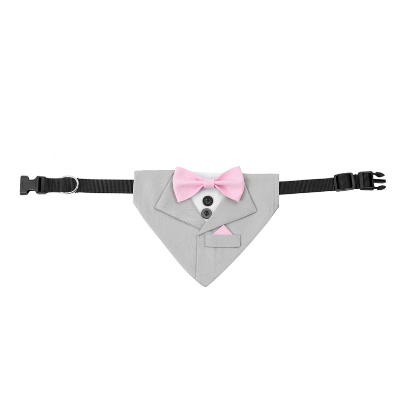 Piiriülene uus kena ülikond lemmiklooma süljerätikuga lemmiklooma kaelarihm lemmiklooma kolmnurkrätikuga peo pulm kass koer kaunistus