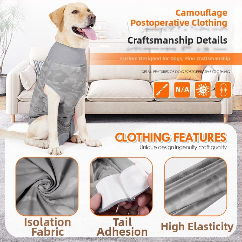 Облекло за стерилизация на кучета Amazon, ново менструално облекло за кучета, което може да побере санитарни превръзки, дишащо облекло за отбиване и възстановяване срещу облизване