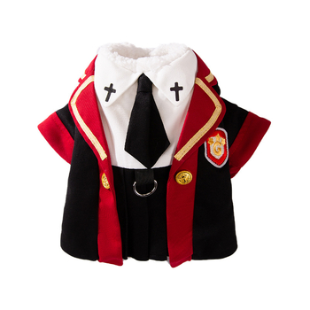 Νέα ρούχα για σκύλους φθινόπωρο και χειμώνα ζεστή μαγική στολή κολεγίου χειμωνιάτικη φούστα αρκούδα μικρό σκυλί γάτα κατοικίδια ρούχα