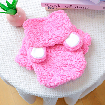 Άμεση Προμήθεια από Εργοστάσιο/Έτοιμο για Εξωτερικό Εμπόριο Ρούχα για Κατοικίδια Ρούχα για Σκύλους και Γάτες Κοντή Φανελένια Μεταμορφωτική Στολή Μικρή Ροζ Αρκούδα