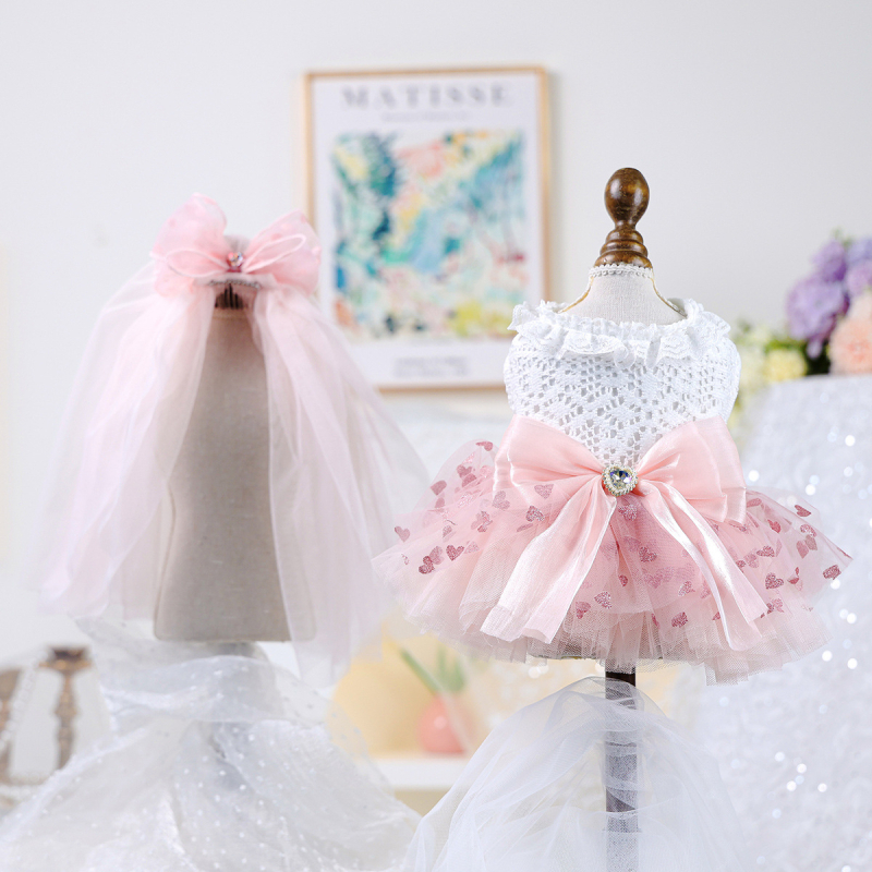 Lemmikloomariided Tutu seelik Marli seelik Kevad- ja suveprintsess Tutu seelik Roosa Südamekujuline Tutu seelik + Kroonloor Roosa