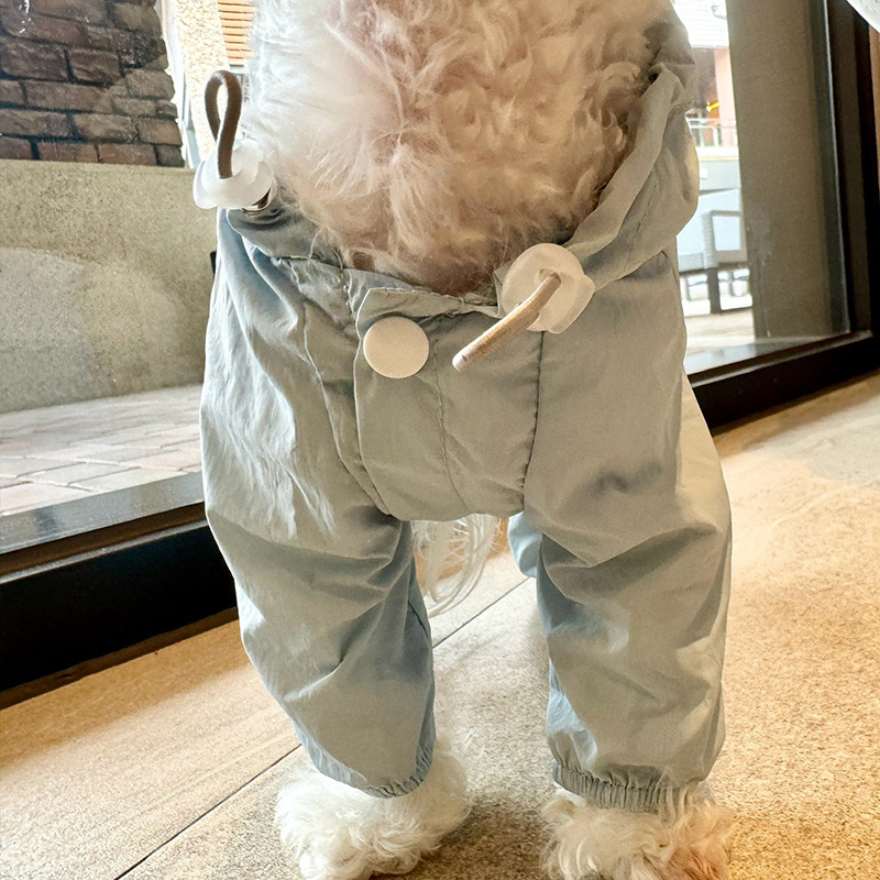 Kutyaruhák egyszerű és elegáns, könnyű, esőálló, porálló, napálló, szúnyogvédő tavaszi és nyári mackó Schanery Maltai