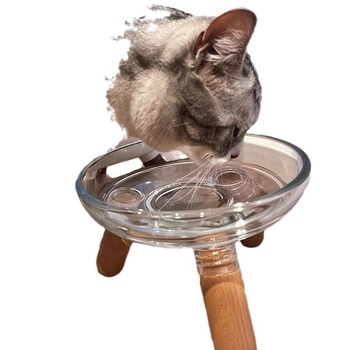 Sama stiiliga kassi- ja koerakaussi ei ole lihtne ümber lükata, tõstetud riiul kaitseb kaelalülisid, suure kaliibriga koerakausi joogiklamber