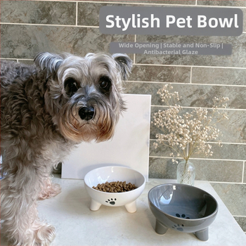 Kerámia macskatál kutyamosó nagy átmérőjű kopogásgátló kutyatál kisállat itatótál macska rizstál kisállat kellékek nagykereskedelem