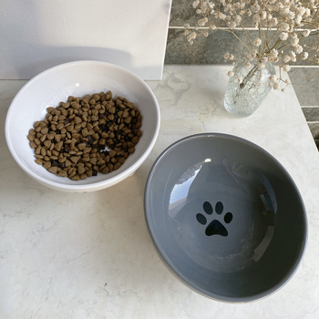 Kerámia macskatál kutyamosó nagy átmérőjű kopogásgátló kutyatál kisállat itatótál macska rizstál kisállat kellékek nagykereskedelem