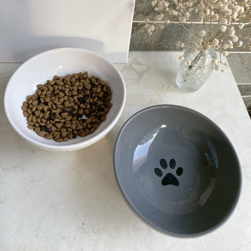 Kerámia macskatál kutyamosó nagy átmérőjű kopogásgátló kutyatál kisállat itatótál macska rizstál kisállat kellékek nagykereskedelem