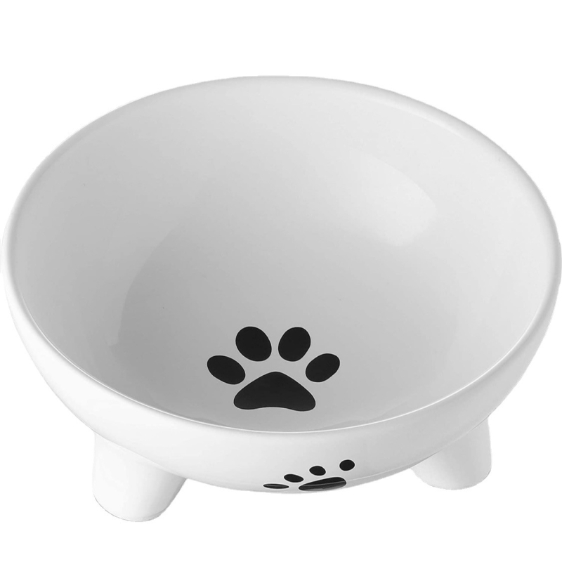 Kerámia macskatál kutyamosó nagy átmérőjű kopogásgátló kutyatál kisállat itatótál macska rizstál kisállat kellékek nagykereskedelem