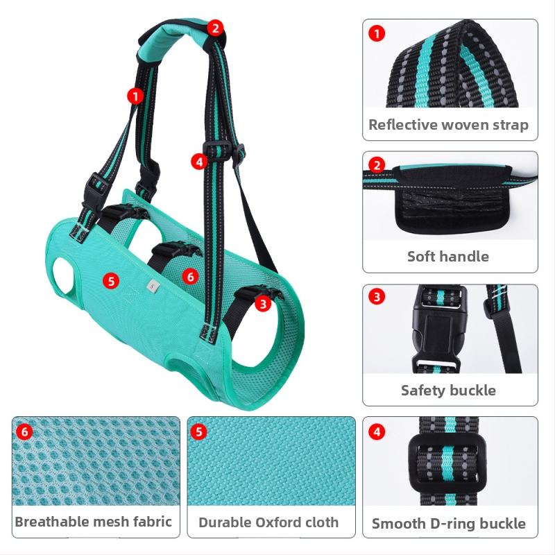 Nový pomocný pás pre domáce zvieratá od Amazonu pre staršie psy, zdravotne postihnuté psy, rehabilitačné cestovanie, veľkoobchod s nastaviteľným trakčným lanom na hrudník a chrbát
